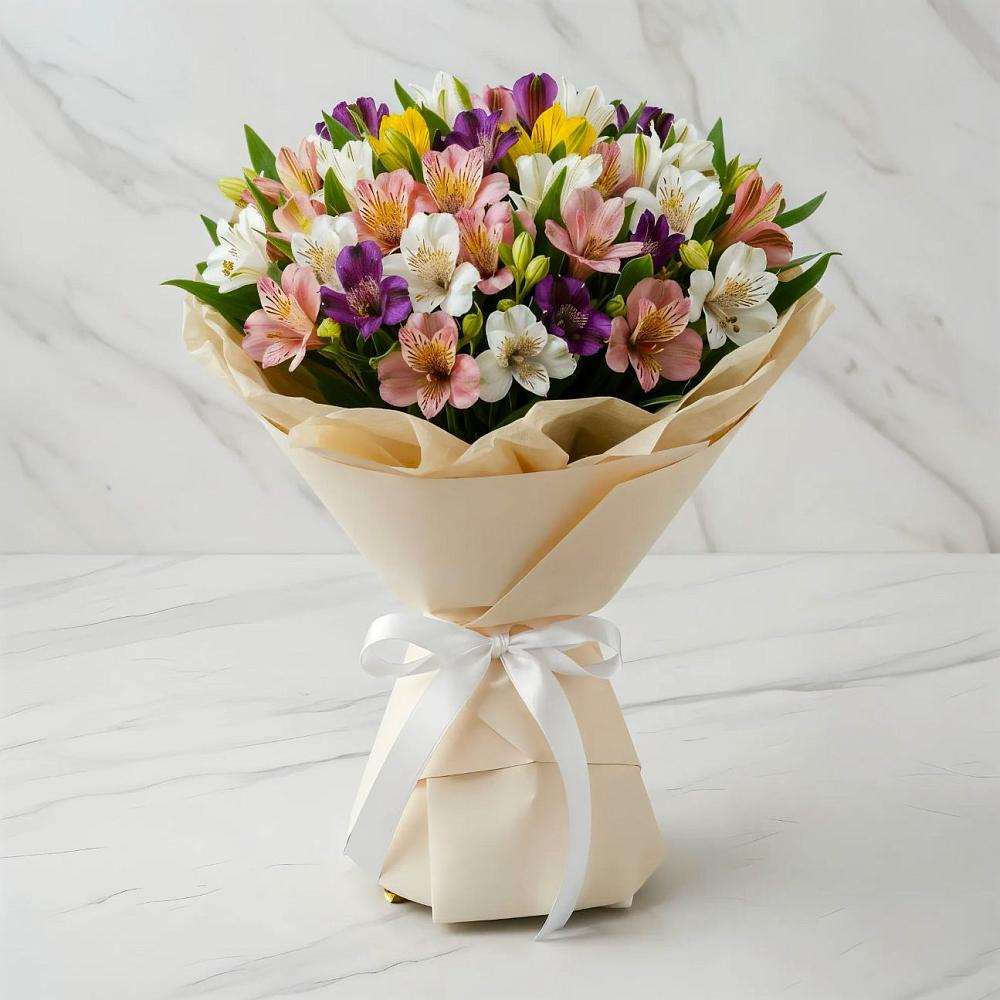 Букет цветов из: Альстромерии в Навле