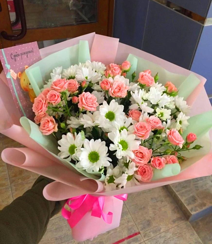 Букет цветов из: Розы и Хризантемы в Навле