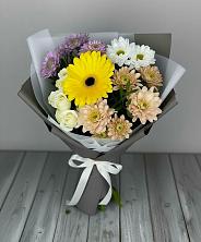 Букет цветов из:  Розы, Герберы и Хризантемы в Навле