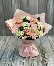 Букет цветов из:  Гвоздики, Розы и Хризантемы в Навле