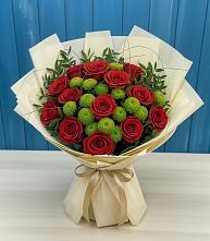 Букет цветов из:  Розы и Хризантемы в Навле