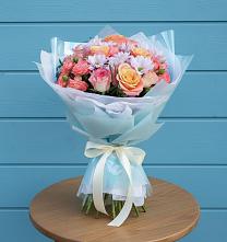 Букет цветов из:  Хризантемы и Розы в Навле