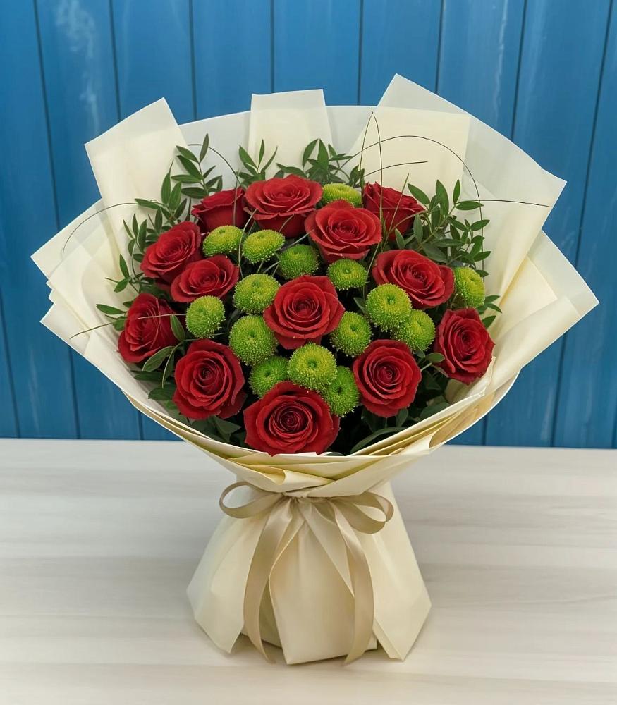 Букет цветов из: Розы и Хризантемы в Навле