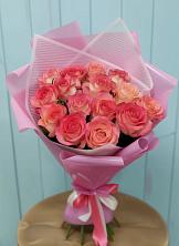 Букет 15 Розовых роз Равель в Навле